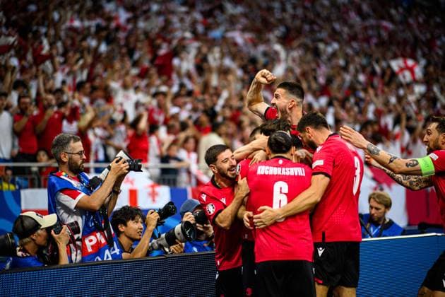 Sport Bilder des Tages GELSENKIRCHEN, GERMANY - 26 JUNE, 2024: Khvicha Kvaratskhelia, The football match of EURO 2024 Georgia vs Portugal at Gelsenkirchen Stadion  Copyright: xVITALIIxKLIUIEVx