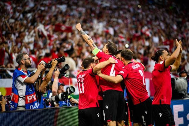 GELSENKIRCHEN, GERMANY - 26 JUNE, 2024: Khvicha Kvaratskhelia, The football match of EURO 2024 Georgia vs Portugal at Gelsenkirchen Stadion  Copyright: xVITALIIxKLIUIEVx