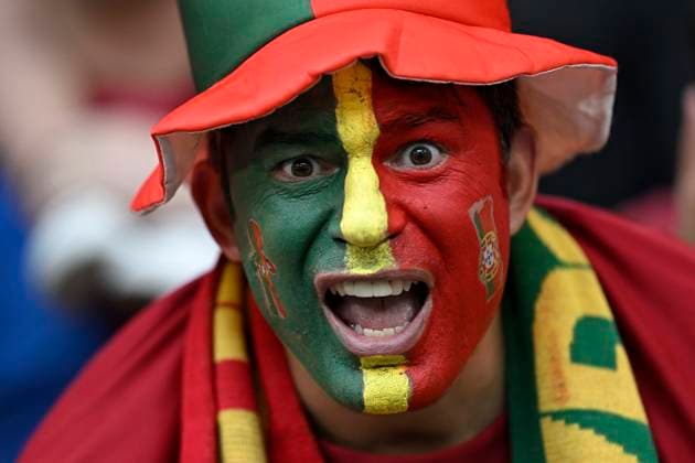 26 06 2024, Football UEFA EURO 2024, Preliminary round, Matchday 3, Georgia Portugal, in the Arena AufSchalke Gelsenkirchen, A Portuguese fan