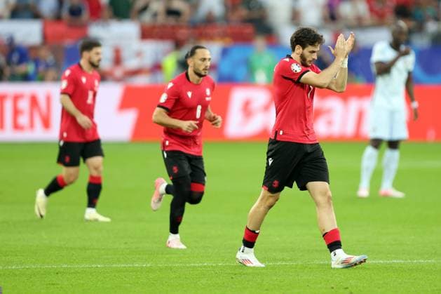GELSENKIRCHEN 26.06.2024 MECZ III RUNDA GRUPA F MISTRZOSTW EUROPY 2024: GRUZJA - PORTUGALIA --- THIRD ROUND GROUP F UEFA EURO, EM, Europameisterschaft,Fussball 2024 MATCH: GEORGIA - PORTUGAL CHWICZA KWARACCHELIA BRAMKA GOL RADOSC FOT. PIOTR KUCZA FOTOPYK NEWSPIX.PL --- Newspix.pl  240626PYK0009