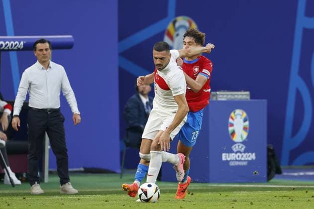 HAMBURG, Volksparkstadium ,26-06-2024 , European Football Championship Euro2024, Group stage match no.36 between Czechia and Turkiye, Turkiye player Merih Demiral Czechia - Turkiye (Euro2024)  x25606189x Copyright: