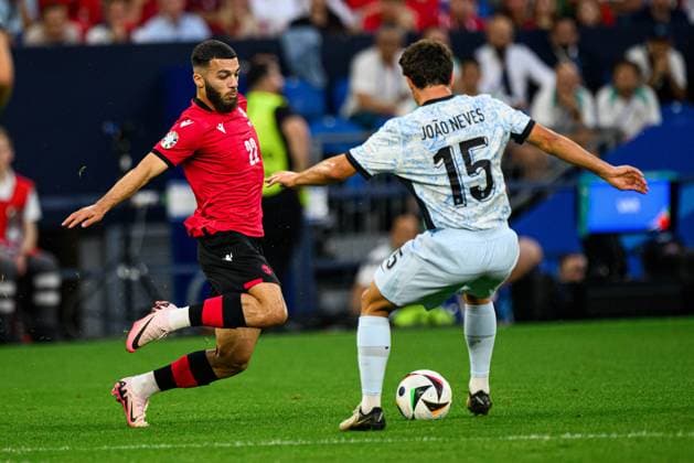 GELSENKIRCHEN, GERMANY - 26 JUNE, 2024: The football match of EURO 2024 Georgia vs Portugal at Gelsenkirchen Stadion  Copyright: xVITALIIxKLIUIEVx