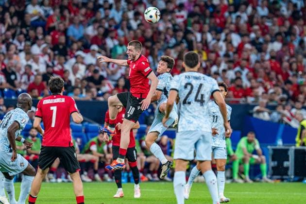 Giorgi Chakvetadze Georgia, 10 Georgia vs Portugal, Men, Football, Matchday 3, EURO 2024, 26 06 2024, European Championship, Group F Georgia vs Portugal, Men, Football, Matchday 3, EURO 2024, 26 06 2024, European Championship, Group F Gelsenkirchen Copyright: xEibner-Pressefoto BahhoxKarax EP_GEO