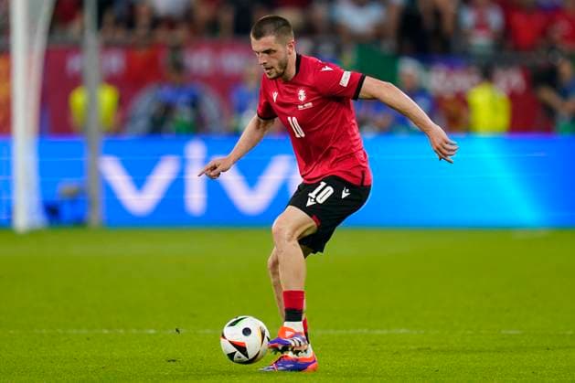 GER: Georgia v Portugal. UEFA EURO, EM, Europameisterschaft,Fussball 2024 Giorgi Chakvetadze of Georgia during the UEFA Euro 2024 match between Georgia and Portugal, Group F, date 3, played at Veltins-Arena stadium on June 26, 2024 in Gelsenkirchen, Germany. kpng Copyright: xSergioxRuizx xPRESSINPHOTOx PS_240626_GEO_POR_024
