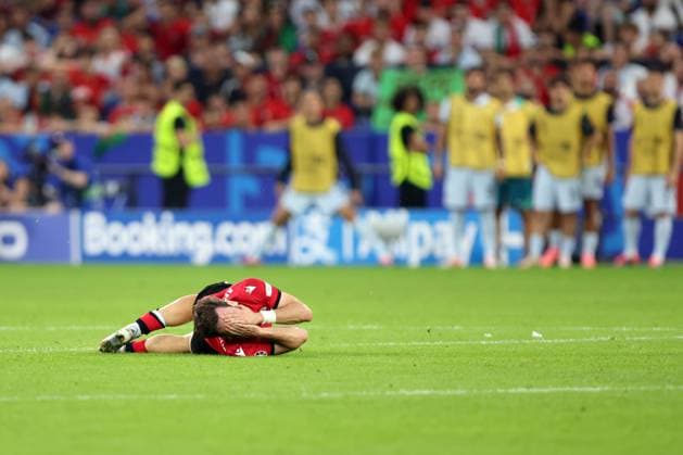 GELSENKIRCHEN 26.06.2024 MECZ III RUNDA GRUPA F MISTRZOSTW EUROPY 2024: GRUZJA - PORTUGALIA --- THIRD ROUND GROUP F UEFA EURO, EM, Europameisterschaft,Fussball 2024 MATCH: GEORGIA - PORTUGAL CHWICZA KWARACCHELIA FOT. PIOTR KUCZA FOTOPYK NEWSPIX.PL --- Newspix.pl  240626PYK1011