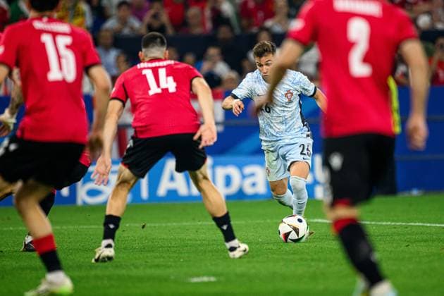GELSENKIRCHEN, GERMANY - 26 JUNE, 2024: Francisco Conceicao, The football match of EURO 2024 Georgia vs Portugal at Gelsenkirchen Stadion  Copyright: xVITALIIxKLIUIEVx