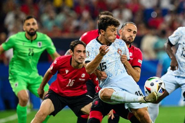 GELSENKIRCHEN, GERMANY - 26 JUNE, 2024: The football match of EURO 2024 Georgia vs Portugal at Gelsenkirchen Stadion  Copyright: xVITALIIxKLIUIEVx