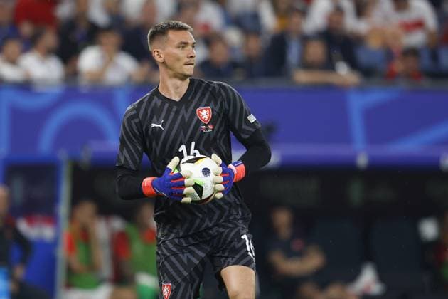 HAMBURG, Volksparkstadium ,26-06-2024 , European Football Championship Euro2024, Group stage match no.36 between Czechia and Turkiye, substitute Czechia goalkeeper Matej Kovar Czechia - Turkiye (Euro2024)  x25606901x Copyright:
