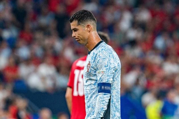 Cristiano Ronaldo Portugal, 07 unhappy unhappy Georgia vs Portugal, Men, Football, Matchday 3, EURO 2024, 26 06 2024, European Championship, Group F Georgia vs Portugal, Men, Football, Matchday 3, EURO 2024, 26 06 2024, European Championship, Group F Gelsenkirchen Copyright: xEibner-Pressefoto BahhoxKarax EP_GEO