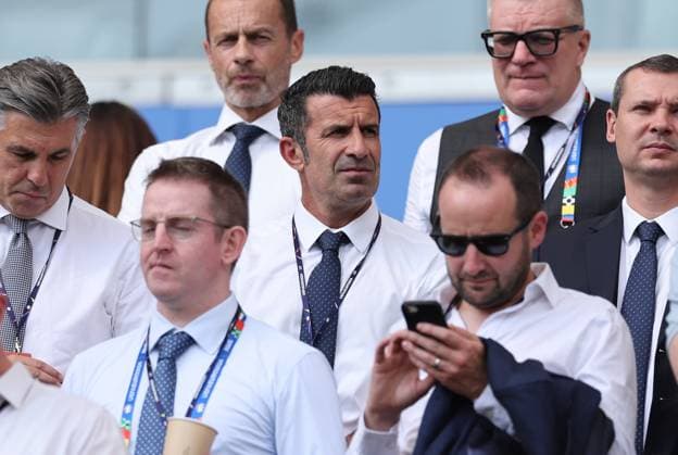 26 06 2024, European Football Championship, UEFA EURO 2024, Slovakia Romania, Group E, Arena Frankfurt, v l , Luis Figo Copyright: HMBxMedia