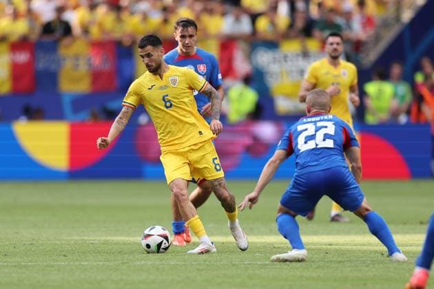 26 06 2024, European Football Championship, UEFA EURO 2024, Slovakia Romania, Group E, Arena Frankfurt, v l , Marius Mihai Marin Romania Copyright: HMBxMedia