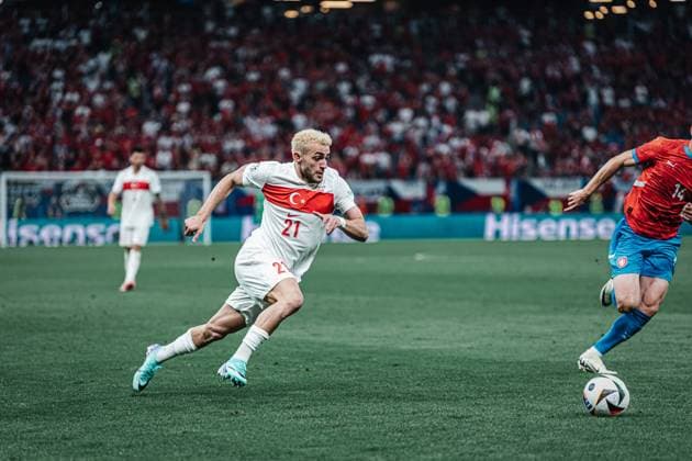 Soccer Men UEFA European Football Championship 2024 Group F Czech Republic vs Turkey 26 06 2024 Baris Yilmaz 21, Turkey Berlin Olympiastadion Berlin Germany