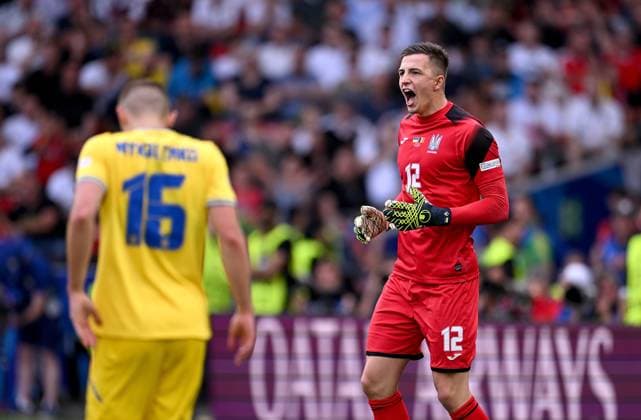 Soccer Euro 2024 Group E 26 06 2024 Ukraine Belgium Goalkeeper Anatoliy Trubin Ukraine