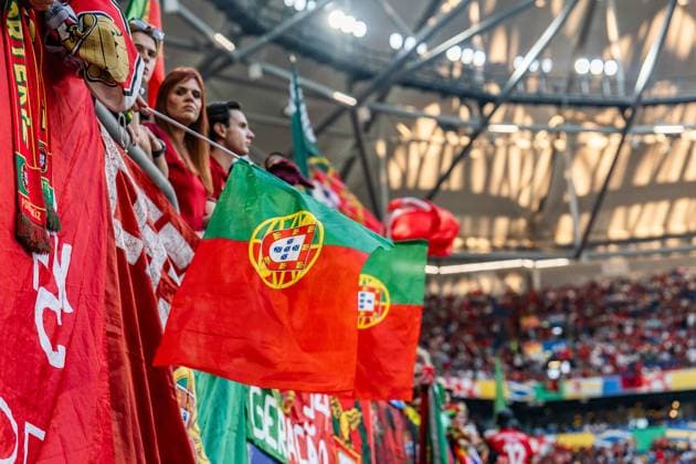 Portugal Flag Georgia vs Portugal, Men, Football, Matchday 3, EURO 2024, 26 06 2024, European Championship, Group F Georgia vs Portugal, Men, Football, Matchday 3, EURO 2024, 26 06 2024, European Championship, Group F Gelsenkirchen Copyright: xEibner-Pressefoto BahhoxKarax EP_GEO