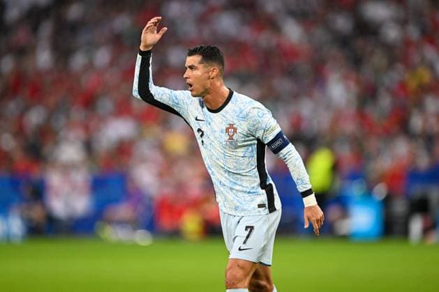 Euro 2024 Georgia Portugal on 26 06 2024 at the Veltins Arena in Gelsenkirchen Cristiano Ronaldo 7 of Portugal reacts MT