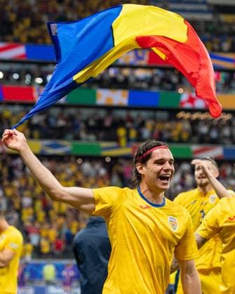 FRANKFURT AM MAIN, GERMANY - JUNE 26: Ianis Hagi of Romania celebrates during the UEFA EURO, EM, Europameisterschaft,Fussball 2024 group stage match between Slovakia and Romania at Frankfurt Arena on June 26, 2024 in Frankfurt am Main, Germany. Photo by Sebastian Frej Slovakia v Romania: Group E - UEFA EURO 2024 Copyright: xSebastianxFrejx