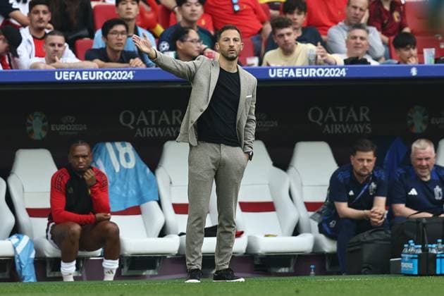 Domenico Tedesco Coach (Belgium) during the UEFA EURO, EM, Europameisterschaft,Fussball Germany 2024 match between Ukraine 0-0 Belgium at Stuttgart Arena on June 26, 2024 in Stuttgart, Germany. Noxthirdxpartyxsales  (257800004)