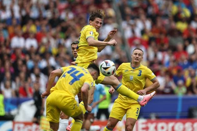 Illya Zabarnyi (Ukraine) during the UEFA EURO, EM, Europameisterschaft,Fussball Germany 2024 match between Ukraine 0-0 Belgium at Stuttgart Arena on June 26, 2024 in Stuttgart, Germany. Noxthirdxpartyxsales  (257800055)