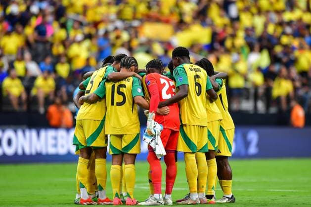 RECORD DATE NOT STATED Copa America USA 2024 Ecuador vs Jamaica Players of Jamaica during the CONMEBOL Copa America 2024 group B match between Ecuador and Jamaica, at Allegiant Stadium, on June 26, 2024 in Las Vegas, Nevada, United States. LAS VEGAS NEVADA UNITED STATES  Copyright: xIsaacxOrtizx 20240626170653_CA_GB_2024_ECU_JAM_JAMAICA10