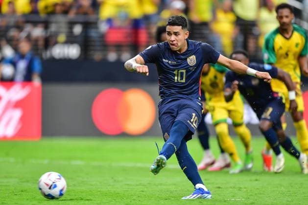 RECORD DATE NOT STATED Copa America USA 2024 Ecuador vs Jamaica Kendry Paez scores his goal 2-0 of Ecuador during the CONMEBOL Copa America 2024 group B match between Ecuador and Jamaica, at Allegiant Stadium, on June 26, 2024 in Las Vegas, Nevada, United States. LAS VEGAS NEVADA UNITED STATES  Copyright: xIsaacxOrtizx 20240626175445_CA_GB_2024_ECU_JAM_PAEZ44