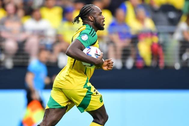 RECORD DATE NOT STATED Copa America USA 2024 Ecuador vs Jamaica Michail Antonio celebrates his goal 2-1 of Jamaica during the CONMEBOL Copa America 2024 group B match between Ecuador and Jamaica, at Allegiant Stadium, on June 26, 2024 in Las Vegas, Nevada, United States. LAS VEGAS NEVADA UNITED STATES  Copyright: xIsaacxOrtizx 20240626182014_CA_GB_2024_ECU_JAM_ANTONIO57