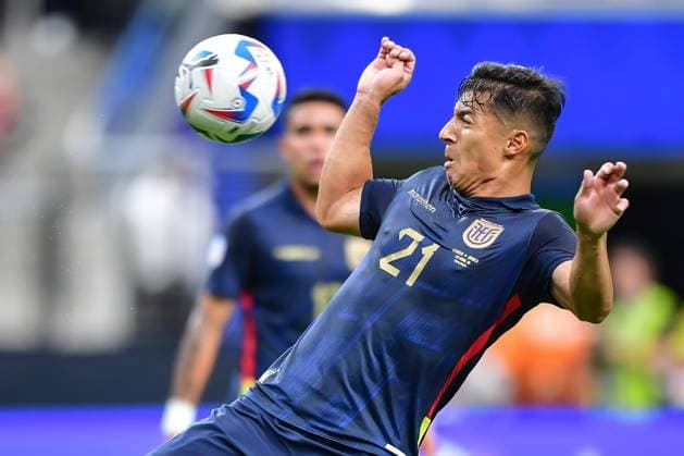 RECORD DATE NOT STATED Copa America USA 2024 Ecuador vs Jamaica Alan Franco of Ecuador during the CONMEBOL Copa America 2024 group B match between Ecuador and Jamaica, at Allegiant Stadium, on June 26, 2024 in Las Vegas, Nevada, United States. LAS VEGAS NEVADA UNITED STATES  Copyright: xIsaacxOrtizx 20240626183509_CA_GB_2024_ECU_JAM_FRANCO72