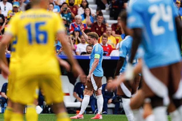June 26, 2024, Stuttgart, Germany: Kevin De Bruyne of Belgium seen during the UEFA EURO, EM, Europameisterschaft,Fussball 2024 match between Ukraine and Belgium at MHPArena. Final score; Ukraine 0:0 Belgium. Stuttgart Germany - ZUMAs197 20240626_aaa_s197_377 Copyright: xMaciejxRogowskix