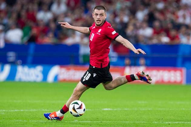 UEFA EURO 2024 Georgia Portugal 26 06 2024 Giorgi Chakvetadze Georgia, 10 UEFA EURO 2024 Georgia Portugal Arena AufSchalke, Gelsenkirchen, on 26 06 2024 Copyright: xBEAUTIFULxSPORTS Meuselx