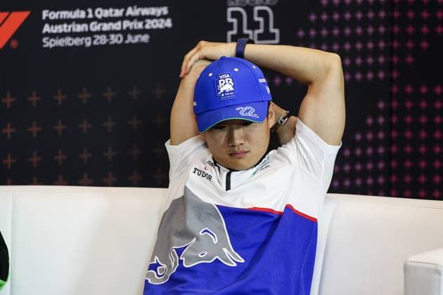 TSUNODA Yuki (jap), Visa Cash App RB F1 Team VCARB 01, portrait press conference, PK, Pressekonferenz during the Formula 1 Qatar Airways Austrian Grand Prix 2024, 11th round of the 2024 Formula One World Championship, WM, Weltmeisterschaft from June 28 to 30, 2024 on the Red Bull Ring, in Spielberg, Austria - F1 - AUSTRIAN GRAND PRIX 2024 DPPI Panoramic  240627_R11_AUSTRIA_DP_XB3_8915