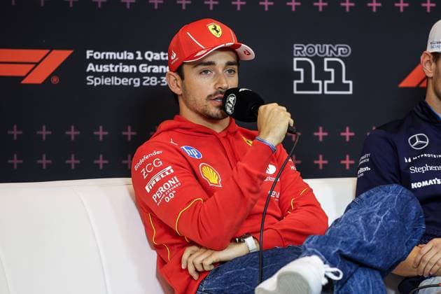 LECLERC Charles (mco), Scuderia Ferrari SF-24, portrait press conference, PK, Pressekonferenz during the Formula 1 Qatar Airways Austrian Grand Prix 2024, 11th round of the 2024 Formula One World Championship, WM, Weltmeisterschaft from June 28 to 30, 2024 on the Red Bull Ring, in Spielberg, Austria - F1 - AUSTRIAN GRAND PRIX 2024 DPPI Panoramic 240627_R11_AUSTRIA_DP_XB3_8995