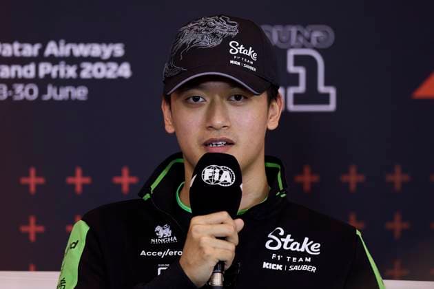 Zhou Guanyu of China and Stake F1 Team Kick Sauber attends the press conference, PK, Pressekonferenz during previews ahead the F1 Grand Prix of Austria at Red Bull Ring on June 27, 2024, in Spielberg, Austria.  (257850993)