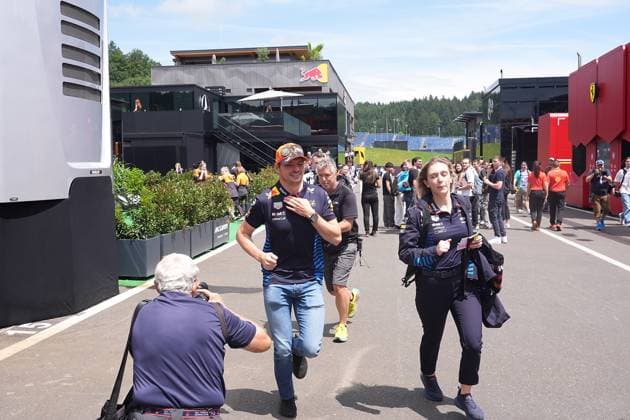 Formula 1 Austrian Grand Prix 2024 27 06 2024, Red Bull Ring, Spielber, Formula 1 Austrian Grand Prix 2024 , in the picture Max Verstappen NLD , Oracle Red Bull Racing is late and runs to the press conference nordphotoxGmbHx xBratic nph00250