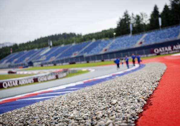 SPIELBERG - A new gravel pit in the last corner to prevent the many violations of the track limits on the Red Bull Ring race circuit in the run-up to the Austrian Grand Prix. ANP SEM VAN DER WAL xVIxANPxSportx xxANPxIVx 502192670 originalFilename: 502192670.jpg