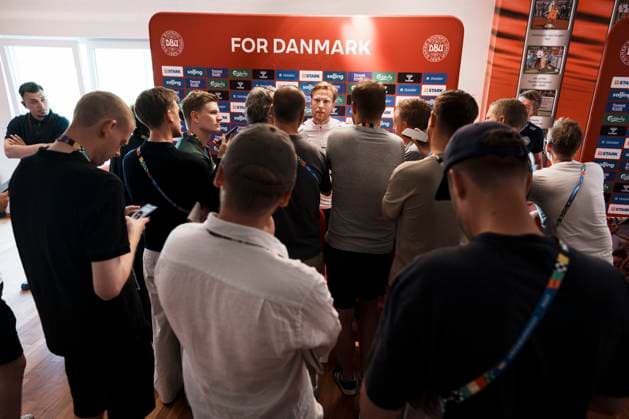Assistant coach Christian Poulsen during the national teams mixed zone in Freudenstadt, Germany Thursday, June 27, 2024 Photo Liselotte Sabroe Ritzau Scanpix , Freudenstadt Germany  Copyright: Ritzau Scanpix LiselottexSabroex spdk20240627-101727-L