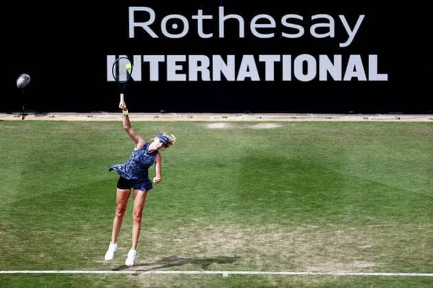 Katie Boulter of Great Britain in action during their Quarter Final match. Rothesay International Eastbourne, Day 5, Tennis, Devonshire Park, Eastbourne, UK - 27 June 2024  Copyright: xJamesxMarsh Shutterstockx 14555505be