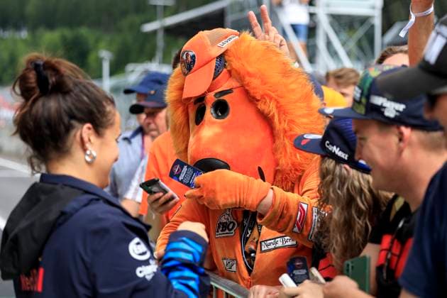 FORMULA 1 - GP of Austria 2024 SPIELBERG,AUSTRIA,27.JUN.24 - MOTORSPORTS, FORMULA 1 - Grand Prix of Austria, Red Bull Ring, preview, pit lane walk. Image shows a fan.  GEPAxpictures xMarioxBuehner-Weinrauch