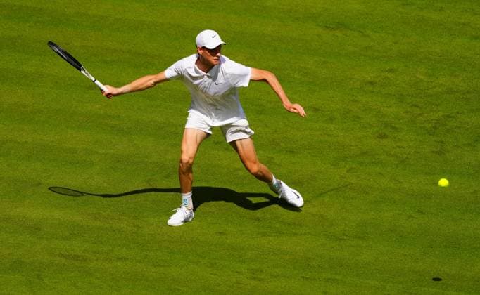 Jannik Sinner practices on Centre Court Wimbledon Tennis Championships, Practice and Previews, The All England Lawn Tennis and Croquet Club, London, UK - 27 Jun 2024  Copyright: xJavierxGarcia Shutterstockx 14560174e
