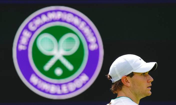 Jack Draper practices on Court One Wimbledon Tennis Championships, Practice and Previews, The All England Lawn Tennis and Croquet Club, London, UK - 27 Jun 2024  Copyright: xJavierxGarcia Shutterstockx 14560174bh