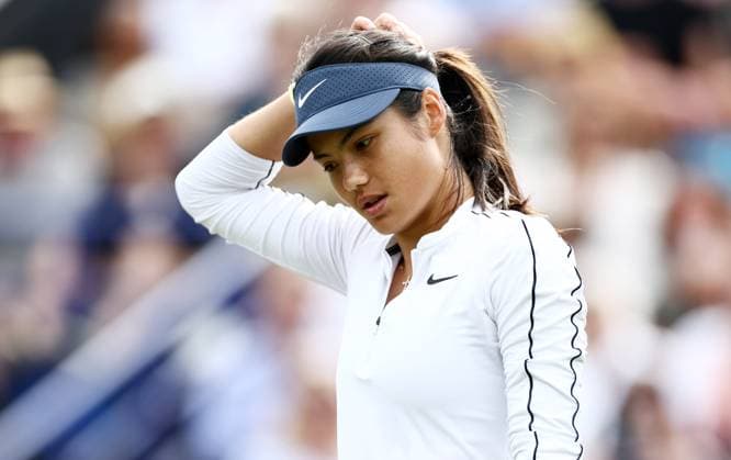 Emma Raducanu of Great Britain during their Quarter Final match. Rothesay International Eastbourne, Day 5, Tennis, Devonshire Park, Eastbourne, UK - 27 June 2024  Copyright: xJamesxMarsh Shutterstockx 14555505co