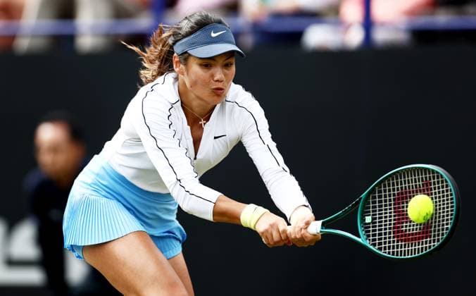 Emma Raducanu of Great Britain during their Quarter Final match. Rothesay International Eastbourne, Day 5, Tennis, Devonshire Park, Eastbourne, UK - 27 June 2024  Copyright: xJamesxMarsh Shutterstockx 14555505cn