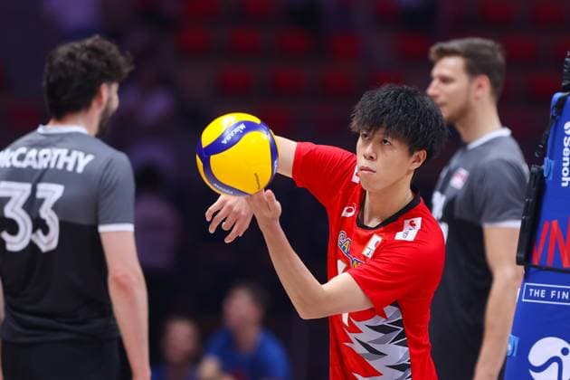 LODZ 27.06.2024 SIATKOWKA MEZCZYZN LIGA NARODOW 2024 TURNIEJ FINALOWY - CWIERCFINAL: JAPONIA - KANADA --- MENS VOLLEYBALL NATIONS LEAGUE 2024 FINAL ROUND - QUARTERFINAL MATCH IN LODZ: : JAPAN - CANADA N Z KENTO MIYAURA FOT. ANNA KLEPACZKO FOTOPYK NEWSPIX.PL --- Newspix.pl  240627LUM002