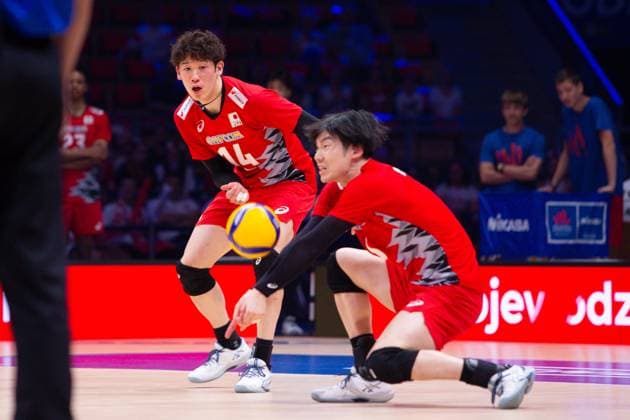 LODZ 27.06.2024 SIATKOWKA MEZCZYZN LIGA NARODOW 2024 TURNIEJ FINALOWY - CWIERCFINAL: JAPONIA - KANADA --- MENS VOLLEYBALL NATIONS LEAGUE 2024 FINAL ROUND - QUARTERFINAL MATCH IN LODZ: : JAPAN - CANADA N Z YUKI ISHIKAWA TATSUNORI OTSUKA FOT. ANNA KLEPACZKO FOTOPYK NEWSPIX.PL --- Newspix.pl  240627LUM017
