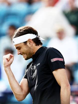 Taylor Fritz of USA celebrates during their Quarter Final match. Rothesay International Eastbourne, Day 5, Tennis, Devonshire Park, Eastbourne, UK - 27 June 2024  Copyright: xJamesxMarsh Shutterstockx 14555505dq
