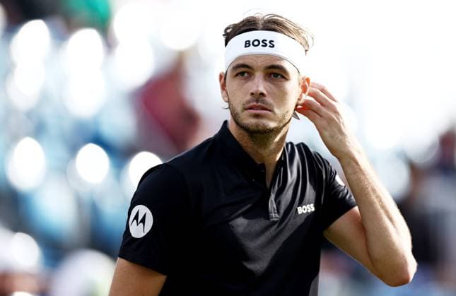 Taylor Fritz of USA in action during their Quarter Final match. Rothesay International Eastbourne, Day 5, Tennis, Devonshire Park, Eastbourne, UK - 27 June 2024  Copyright: xJamesxMarsh Shutterstockx 14555505dr