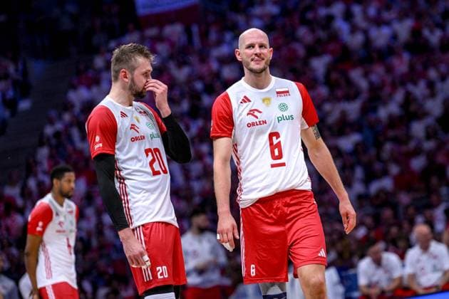 LODZ 27.06.2024 MECZ SIATKARSKA LIGA NARODOW 2024 PILKA SIATKOWA --- FIVB VOLLEYBALL NATIONS LEAGUE MATCH: POLSKA - BRAZYLIA --- POLAND - BRASIL N Z MATEUSZ BIENIEK BARTOSZ KUREK FOT. PAWEL PIOTROWSKI 400mm.pl NEWSPIX.PL --- Newspix.pl  20240627_PAP025