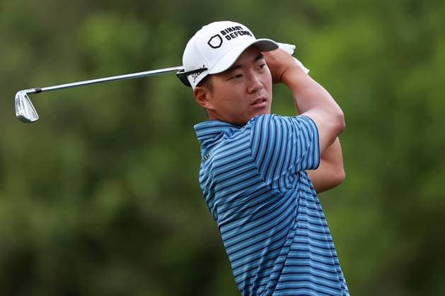 Rocket Mortgage Classic Michael Kim of Dallas, Texas hits from the 9th tee during the first round of the Rocket Mortgage Classic at Detroit Golf Club on Thursday, June 27, 2024 in Detroit, Michigan. Detroit Michigan United States  Copyright: xAmyxLemusx originalFilename:lemus-rocketmo240627_npUCC.jpg