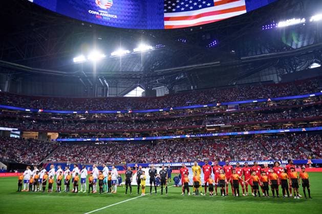 RECORD DATE NOT STATED Copa America USA 2024 Panama vs United States Protocolo during the CONMEBOL Copa America 2024 group C match between Panama and United States (USA), at Mercedes Benz Stadium, on June 27, 2024 in Atlanta, Georgia, United States. ATLANTA GEORGIA UNITED STATES  Copyright: xJosexLuisxMelgarejox 20240627170953_CA_GC_2024_PAN_USA_PROTOCOLO60