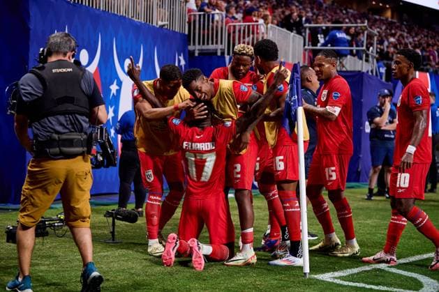 RECORD DATE NOT STATED Copa America USA 2024 Panama 2-1 United States Jose Fajardo celebrates his goal 2-1 of Panama during the CONMEBOL Copa America 2024 group C match between Panama and United States (USA), at Mercedes Benz Stadium, on June 27, 2024 in Atlanta, Georgia, United States. ATLANTA GEORGIA UNITED STATES  Copyright: xJosexLuisxMelgarejox 20240627190437_CA_GC_2024_PAN_USA_FAJARDO227