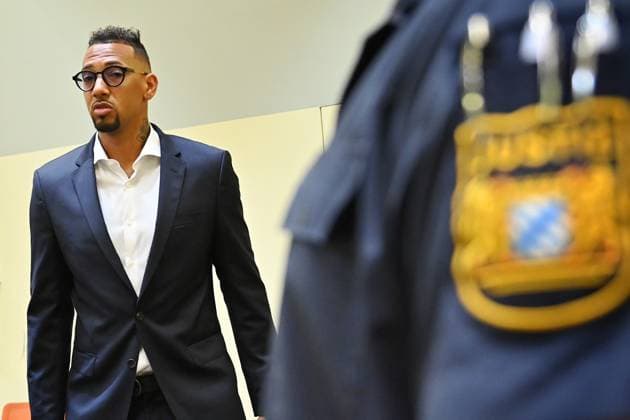 Jerome BOATENG im Verhandlungssaal, Berufungsverfahren am 28.06.2024, Landgericht Muenchen I: Strafverfahren gegen Jerome Boateng wegen des Verdachts der vorsaetzlichen Koerperverletzung *** Jerome BOATENG in the courtroom, appeal proceedings on 28 06 2024, Munich Regional Court I Criminal proceedings against Jerome Boateng on suspicion of intentional bodily harm