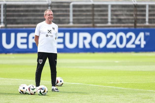 SOCCER - UEFA EURO, EM, Europameisterschaft,Fussball 2024 BERLIN,GERMANY,28.JUN.24 - SOCCER -UEFA EURO 2024, OEFB, Oesterreichischer Fussball-Bund, training. Image shows head coach Ralf Rangnick (AUT).  GEPAxpictures xArminxRauthner